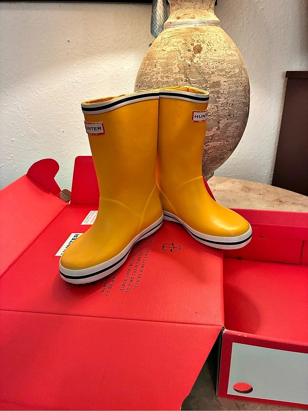 Hunter Original Tall Yellow Tall Rain Boots US 13 Like New